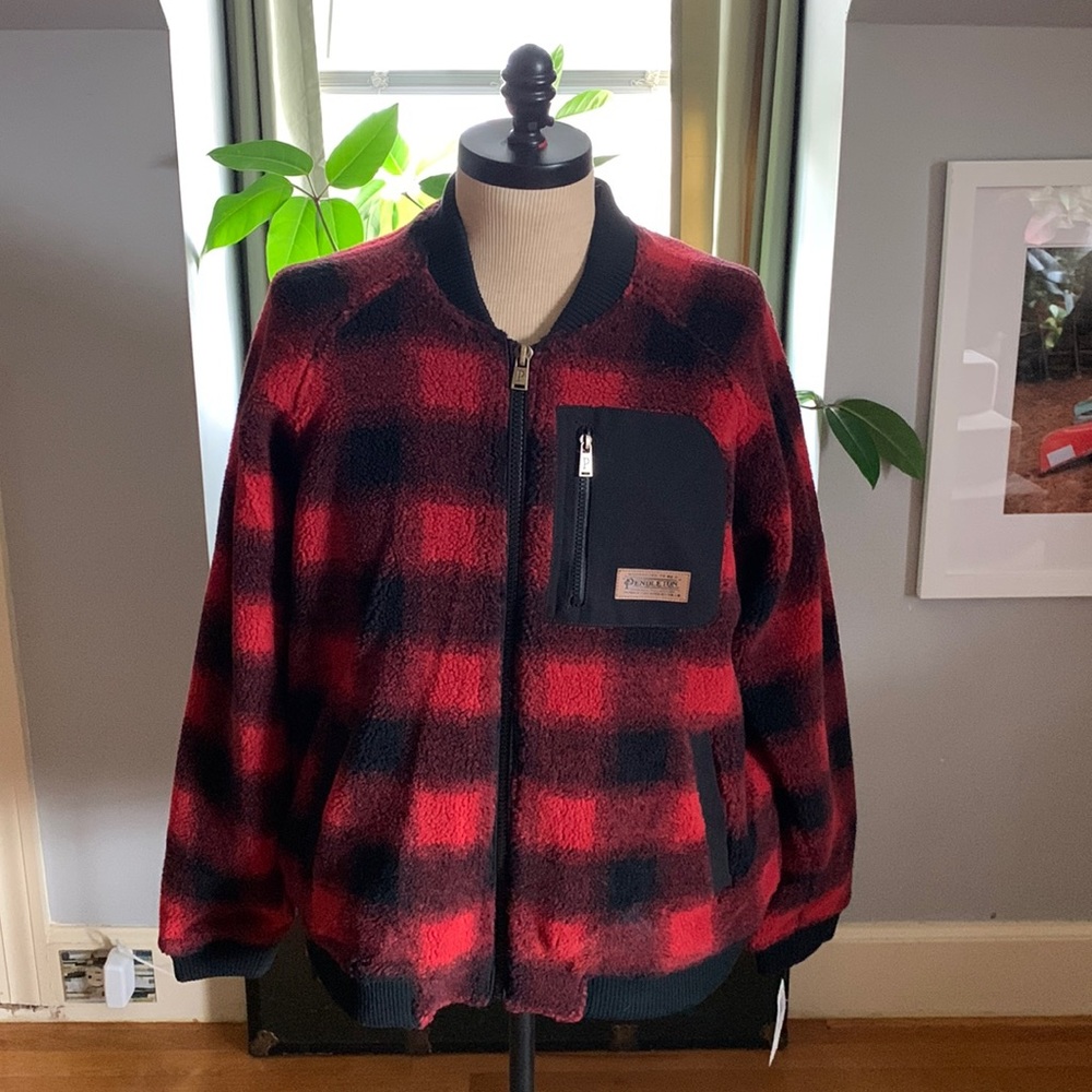 NWT Pendleton Red Buffalo varsity jacket Size XL